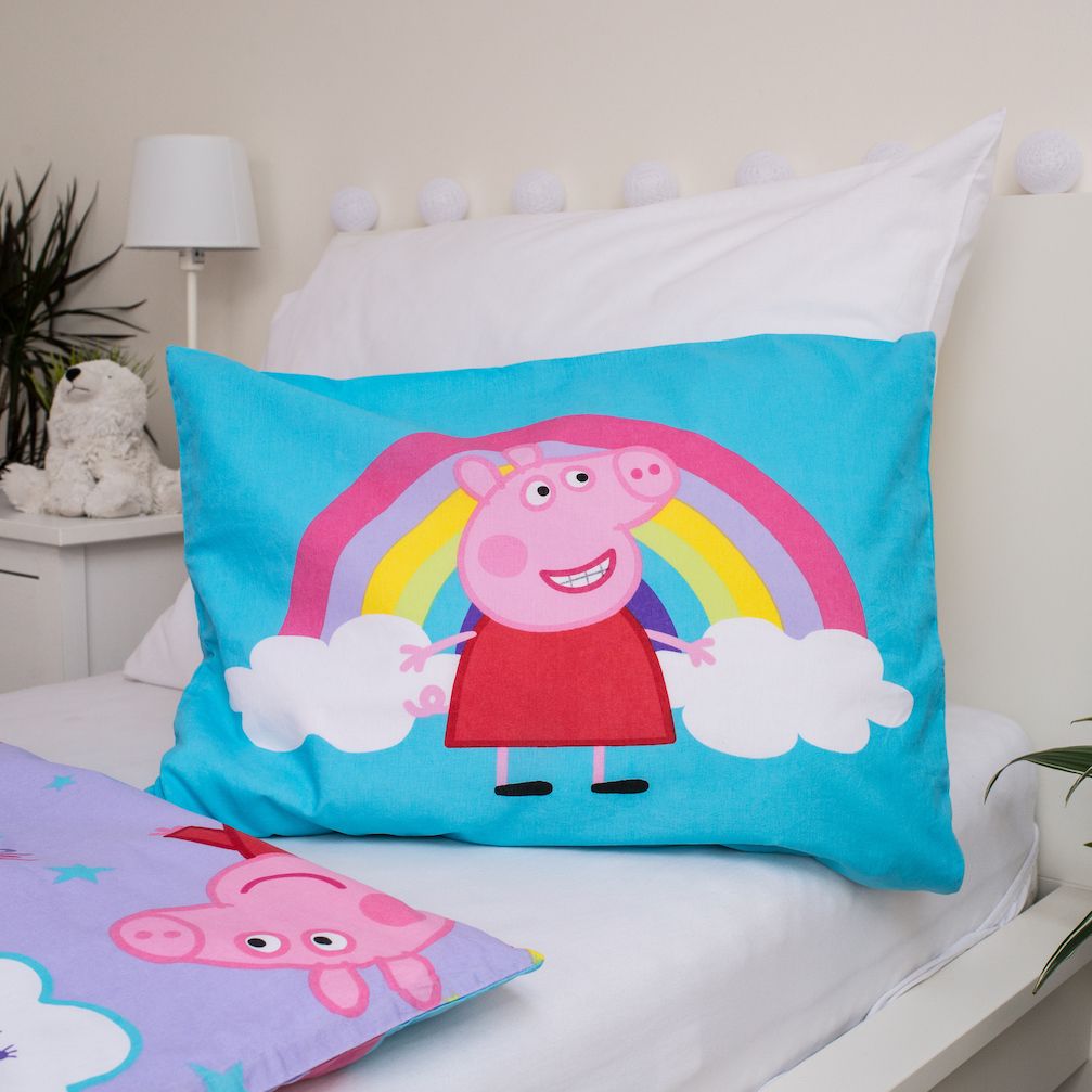 Aufnahme vom Kopfkissen vom Babybettwäsche Set Peppa Pig Wutz 100x135 + 40x60 cm 100% Baumwolle
