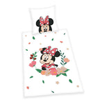 Freigestellte Produktansicht der Vorderseite von der Disney's Minnie Mouse Flanell-Bettwäsche 135x200 + 80x80 cm Baumwolle