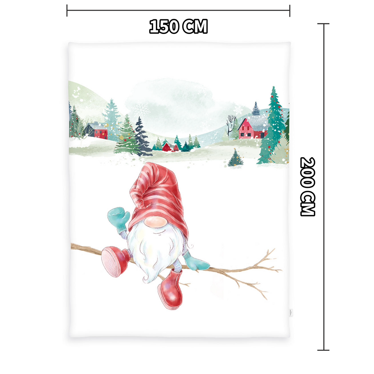 Abmessungen von der Herding Wichtel Wellsoft-Flauschdecke Wohndecke 150 x 200 cm