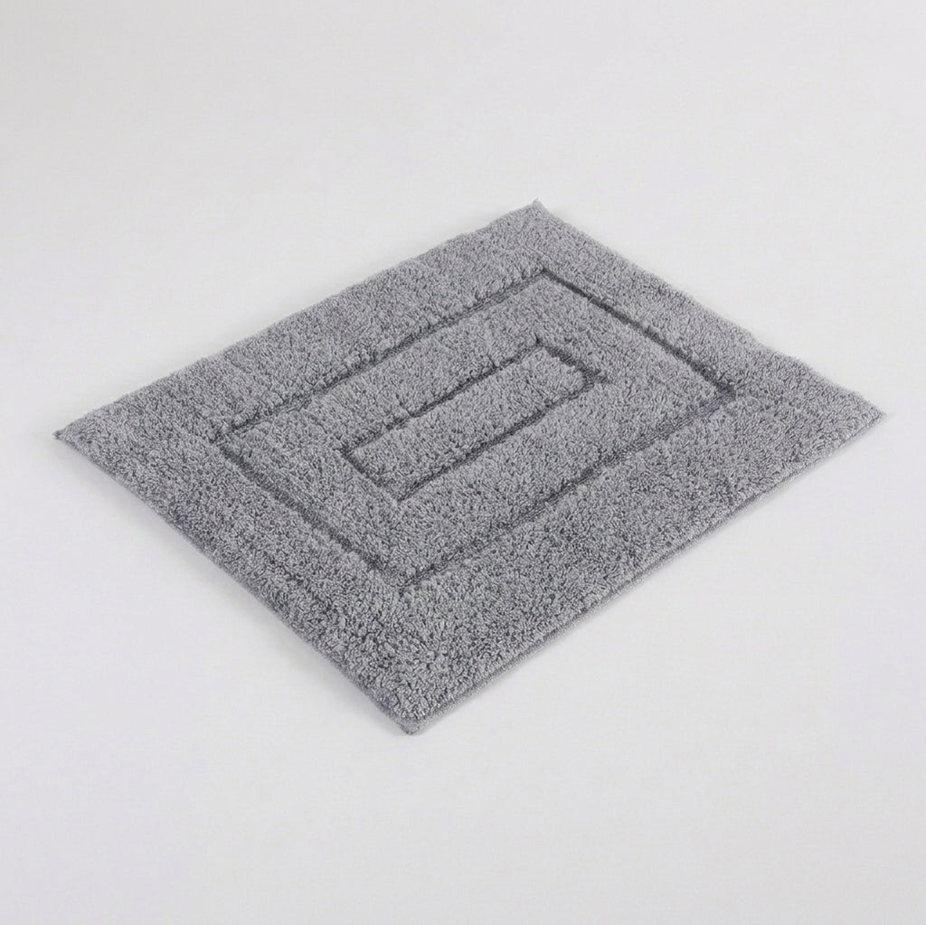 Freigestellte Produktansicht von der Badematte Badteppich Duschvorleger 50 x 60 cm Rechteckig Hellgrau