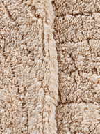 Nahaufnahme von der Badematte Badteppich Duschvorleger 60 x 100 cm Rechteckig Welle Beige