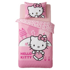 Freigestellte Produktansicht vom Hello Kitty Baby Bettwäsche Set 100x135 cm + 40x60 cm 100% Baumwolle