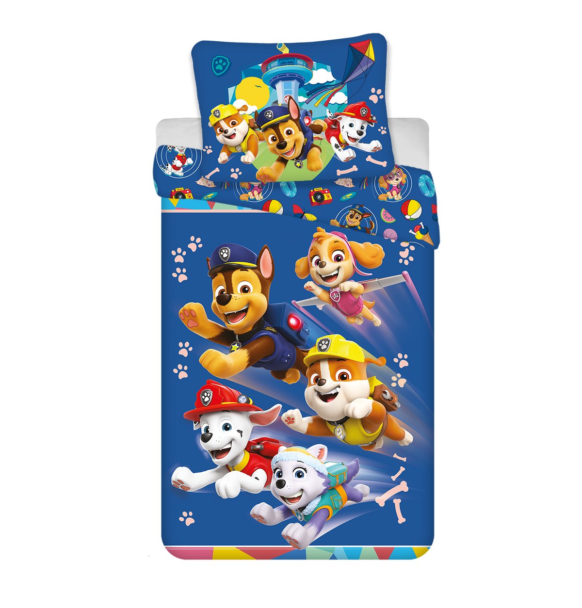 Freigestellte Produktansicht vom Paw Patrol Baby Bettwäsche Set 100x135 cm + 40x60 cm 100% Baumwolle