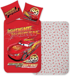 Freigestellte Produktansicht vom Cars Lightning McQueen Baby Bettwäsche Set 100 x 135 cm 100% Baumwolle