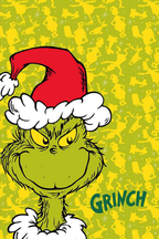Freigestellte Produktansicht von der The Grinch Flauschdecke Kuscheldecke Fleecedecke 100 x 150 cm Grün